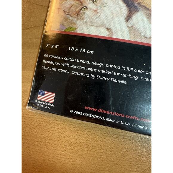 New Dimensions Lazy Day Pals Gallery Crewel Kit 7" x 5" Dog & Kittens 2002 6228 - Picture 2 of 4